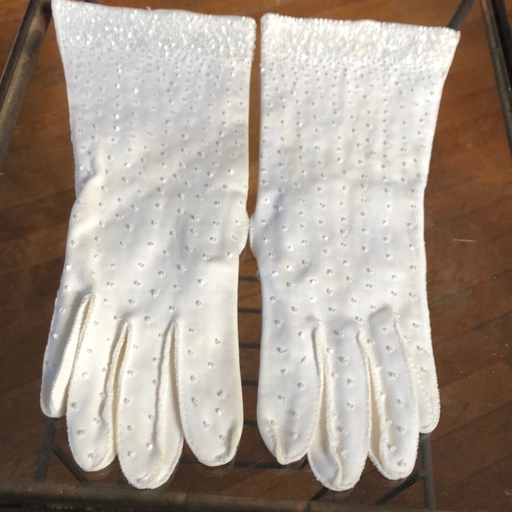 Glamorous vintage beaded gloves